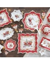 coffret plat a tarte etoile avec pelle a tarte en porc. ã˜ 32 christmas memories - pozzi milano spa