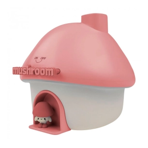 humidificateur avec lumière led rgb et projecteur rechargeable modèle champignon rose