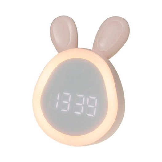 réveil rechargeable modèle lapin rose
