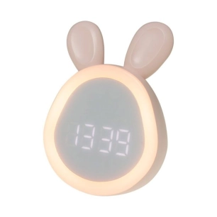 réveil rechargeable modèle lapin rose