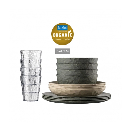 Set de vaisselle 16 pièces Göteborg incassable | Camping-car & Van - Koziol