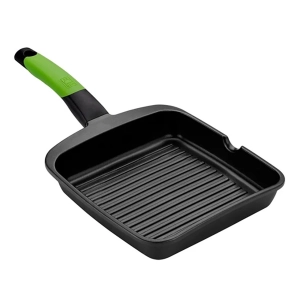 gril rainuré en fonte d'aluminium avec revêtement antiadhésif tricouche innovation prior 28 x 28 cm