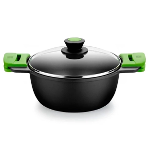 faitout haut en fonte d'aluminium avec revêtement antiadhésif tricouche innovation prior ø24 cm