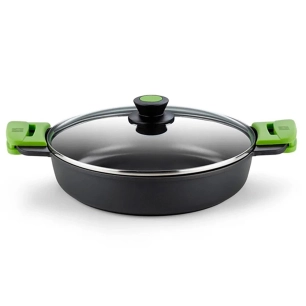 faitout bas en fonte d'aluminium avec revêtement antiadhésif tricouche innovation prior ø36 cm