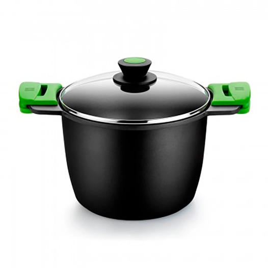 marmite en fonte d'aluminium avec revêtement antiadhésif tricouche innovation prior ø24 cm