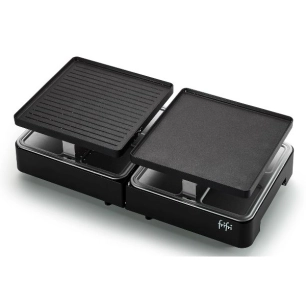 raclette / gril / plancha extensible - 1 300 w - 8 pers. - plaque rã©versible cã©ramique sans pfas - noir - arb - frifri