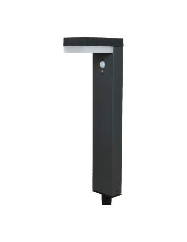 lampe de pied solaire avec détecteur de mouvement, blanc chaud, 75-600 lm, 10 x 16,5 x 50 cm