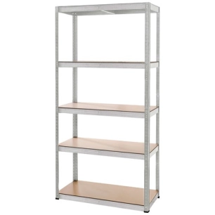 etagere metallique modulable 5 niveaux 180x90x40cm en acier - dofin