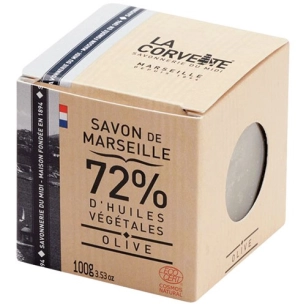 cube de savon de marseille olive boite ecocert 100g - compagnie du midi