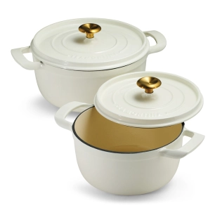 marmite avec couvercle en fonte émaillée, latte, 22 cm / 3,7 l