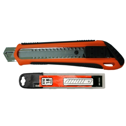 kit cutter 18 mm avec 10 lames cassables kit cutter 18 mm avec 10 lames cassables - fischer darex