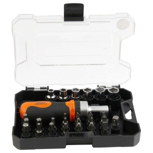 coffret de vissage 26 pièces avec cliquet réversible coffret de vissage 26 pièces avec cliquet réversible - fischer darex