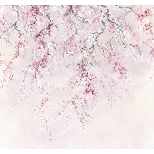 inx6-013 - papier peint intissé panoramique kirschblüten fleurs de cerisier 300 x 280 cm inx6-013 - papier peint intissé panoram