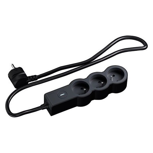 multiprise fb 3x2pt standard interrupteur 15m 1mm2 noir - legrand