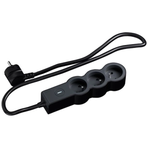 multiprise fb 3x2pt standard interrupteur 15m 1mm2 noir - legrand