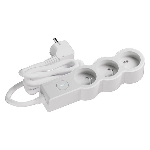 multiprise fb 3x2pt standard interrupteur 3m blanc/gris - legrand