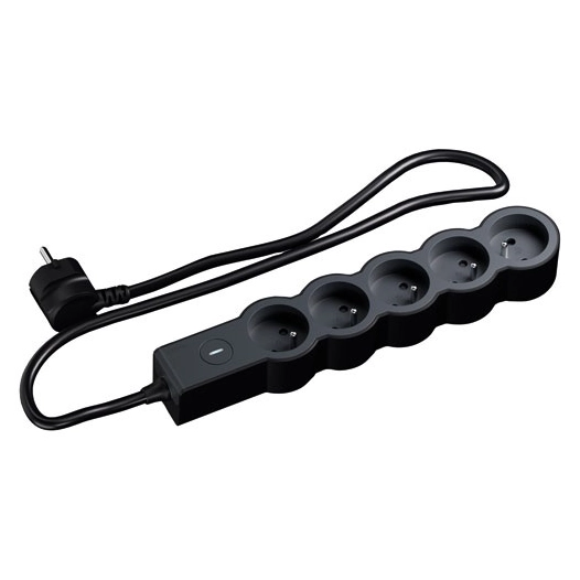 multiprise fb 5x2pt standard interrupteur 15m 1mm2 noir - legrand