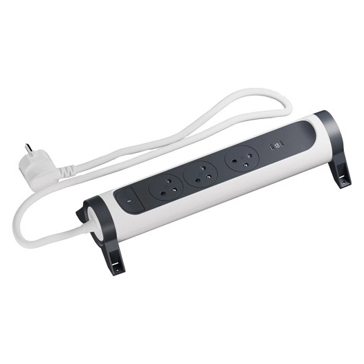 multiprise fb 3x2pt premium usb cc 15m 1mm2 blanc/noir - legrand