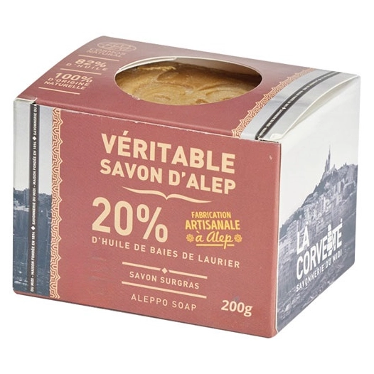 savon d'alep 200g 20% laurier - compagnie du midi