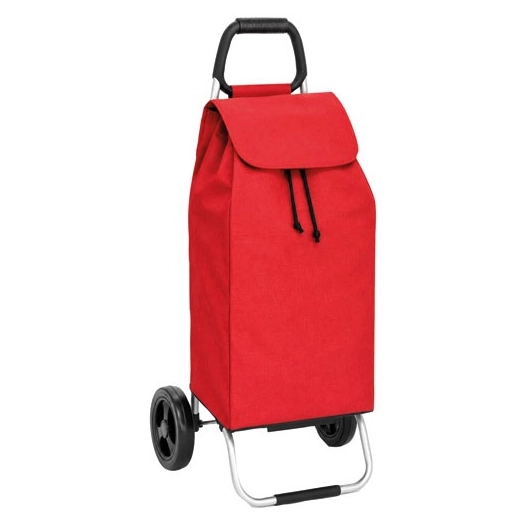 poussette 2 roues carlux uni rouge - 55l - sidebag sn