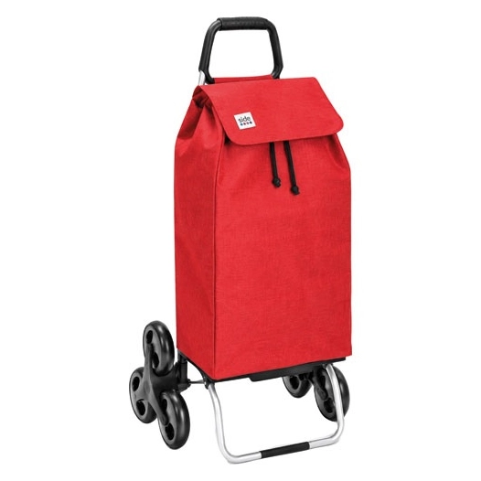 poussette 6 roues carlux uni rouge - 55 l - sidebag sn
