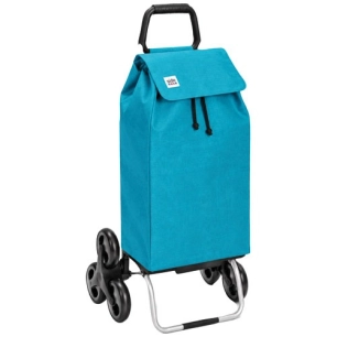 poussette 6 roues carlux uni turquoise - 55 l - sidebag sn