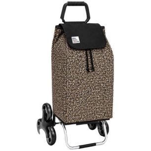 poussette 6 roues carlux imprimã© lã©opard foncã© - 55 l - sidebag sn
