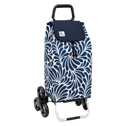 poussette 6 roues carlux imprimã© gouttes d'eau - 55 l - sidebag sn