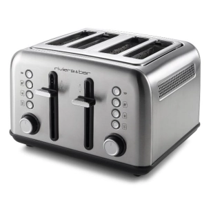 grille-pain - 4 fentes - 1 800 w - 7 niveaux de dorage - inox brossã© - arb - riviera bar