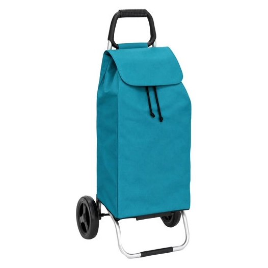 poussette 2 roues carlux uni turquoise - 55l - sidebag sn