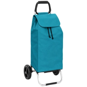 poussette 2 roues carlux uni turquoise - 55l - sidebag sn