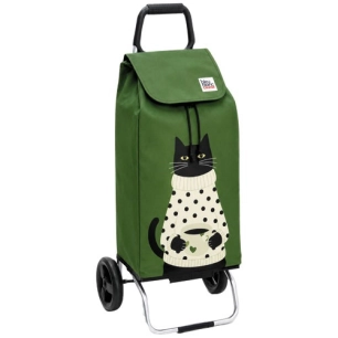 poussette 2 roues carlux rouge imprimã© chat - 55 l - sidebag sn