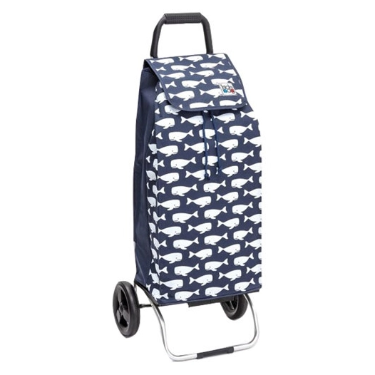 poussette 2 roues carlux imprimã© baleines - 55 l - sidebag sn