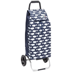 poussette 2 roues carlux imprimã© baleines - 55 l - sidebag sn
