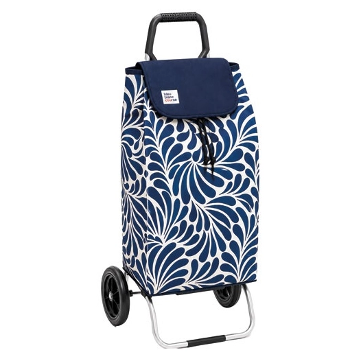 poussette 2 roues carlux imprimã© gouttes d'eau - 55 l - sidebag sn