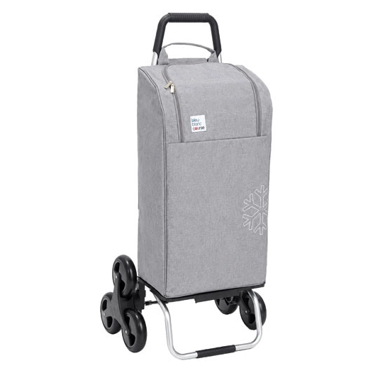 poussette 6 roues carlux isotherme uni gris - 55l - sidebag sn