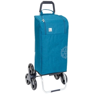 poussette 6 roues carlux isotherme uni bleu - 55l - sidebag sn