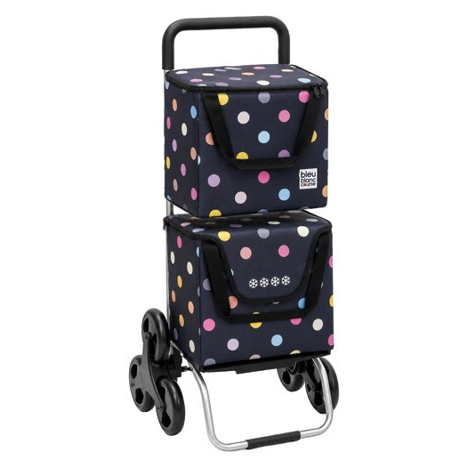 poussette 6 roues k-roll noir imp.pois 2 sacs x 20 l dont 1 - sidebag sn