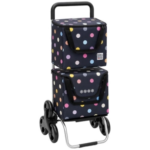 poussette 6 roues k-roll noir imp.pois 2 sacs x 20 l dont 1 - sidebag sn