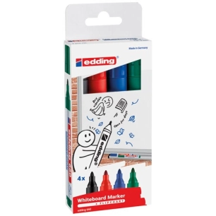 marqueurs pour tableau blanc assortis set de 4 - edding france