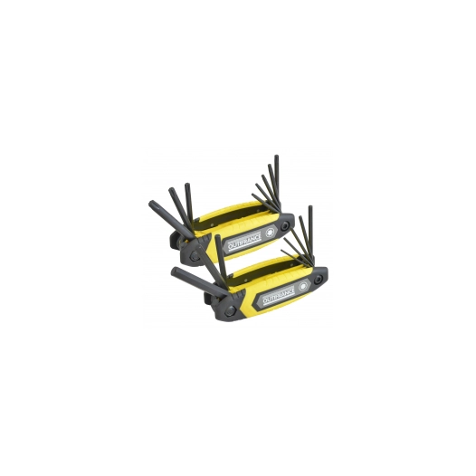 pack de 2 jeux de cles sur poignee caractéristiques 8 clés 6 pans 1,5 à 8 mm + 8 clés torx t9 à t40