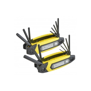 pack de 2 jeux de cles sur poignee caractéristiques 8 clés 6 pans 1,5 à 8 mm + 8 clés torx t9 à t40