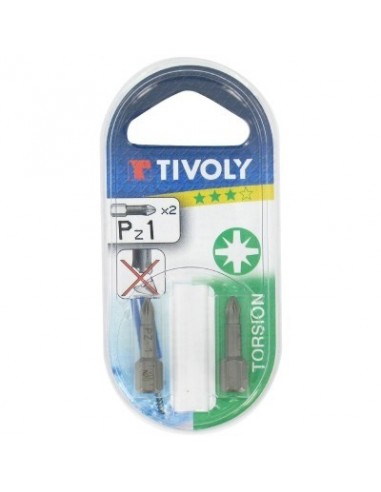Embout torsion pour vis pz 25 mm 2 pz 1
