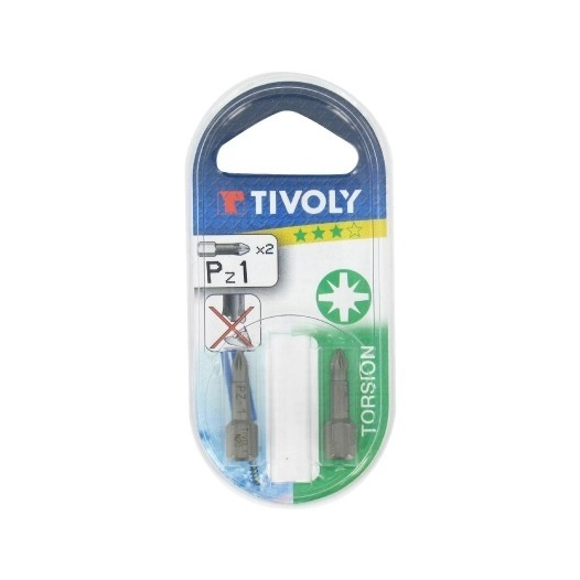 Embout torsion pour vis pz 25 mm 2 pz 1