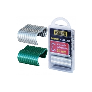 Agrafes Grillage Plastifiées Fixation durable et discrète pour grillages - OUTIFRANCE