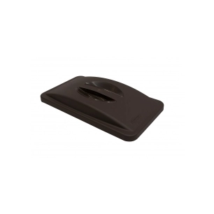 Couvercle Slim Jim Noir Durabilité et hygiène pour collecteurs Slim Jim - RUBBERMAID