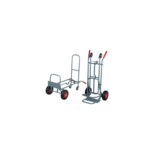 diable chariot 2en1 charge max 250 kgplateforme 300 x 340 mmroues ø260 mmpoids 12 kg 
