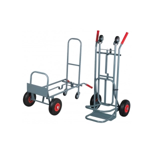 diable chariot 2en1 charge max 250 kgplateforme 300 x 340 mmroues ø260 mmpoids 12 kg 