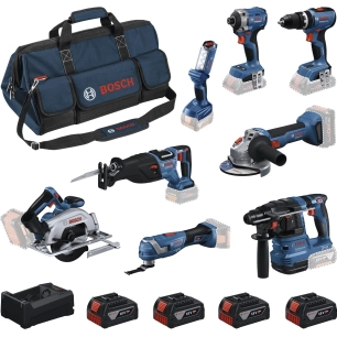 Kit 8 Outils 18V Bosch Pro 0615V00061 | Pack Complet Électroportatif + Sac