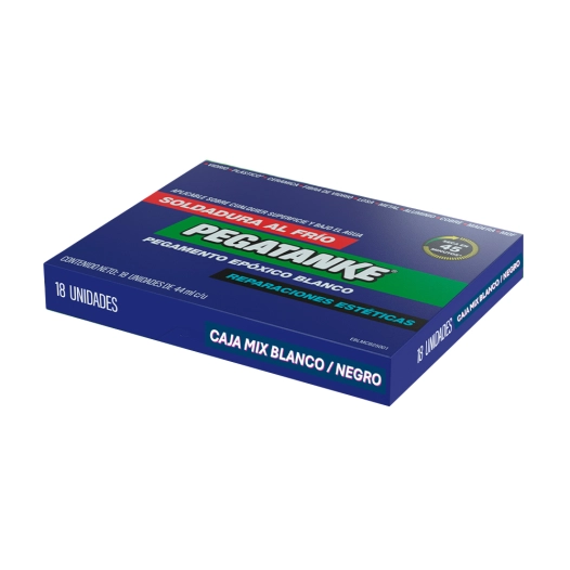 boîte mix époxy professionnel bicomposant noir et blanc, espagnol, 18 unités